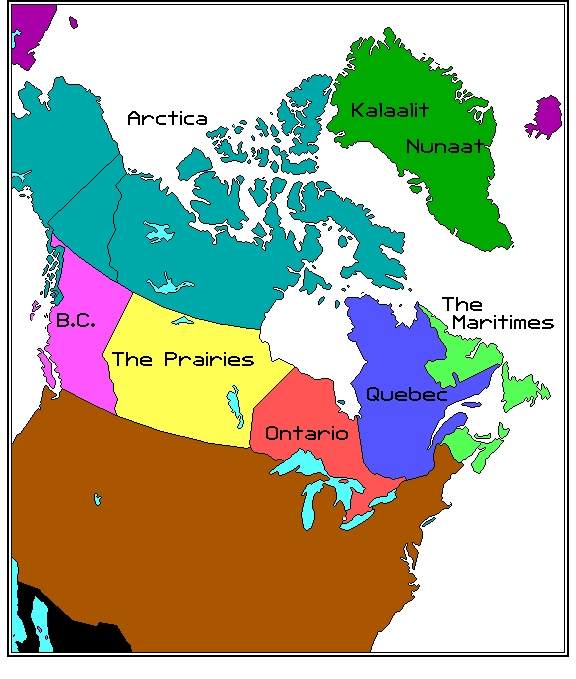 Canadian State Map