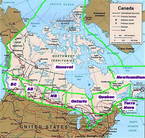 [Alternate map for Canadian state boundaries]