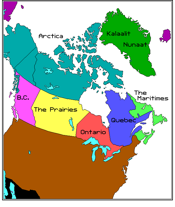 [Different map of Canada as 6 states]