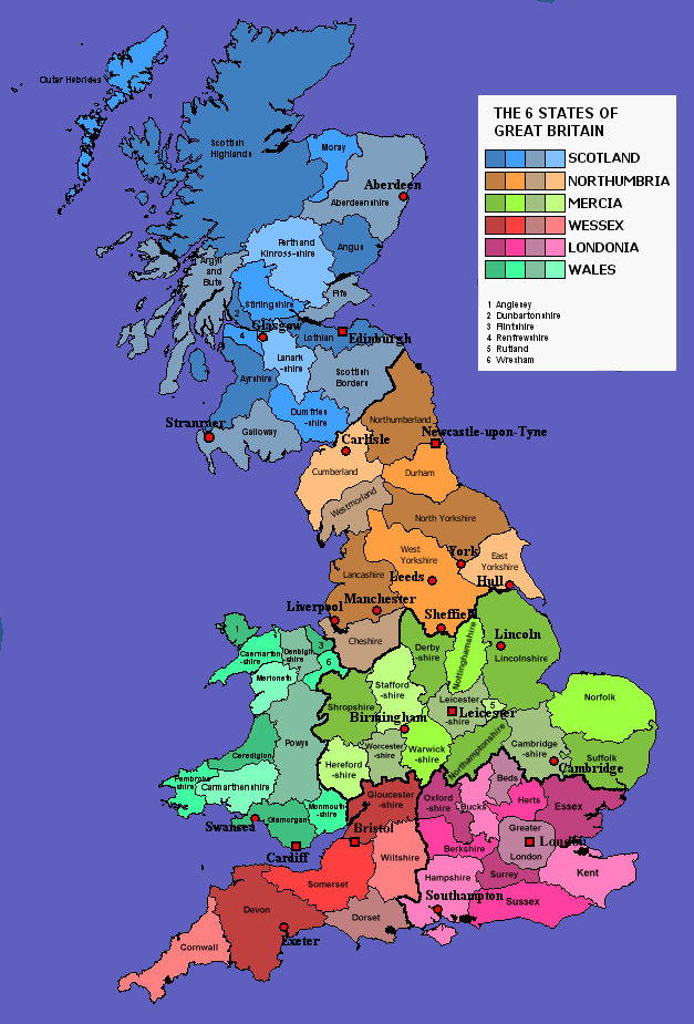 [6 British states, with counties shown, other view]