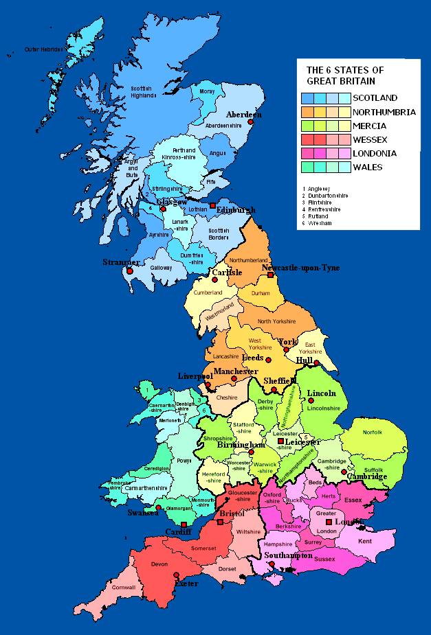 States In England Map Expansionist Party: Possible Boundaries For British States